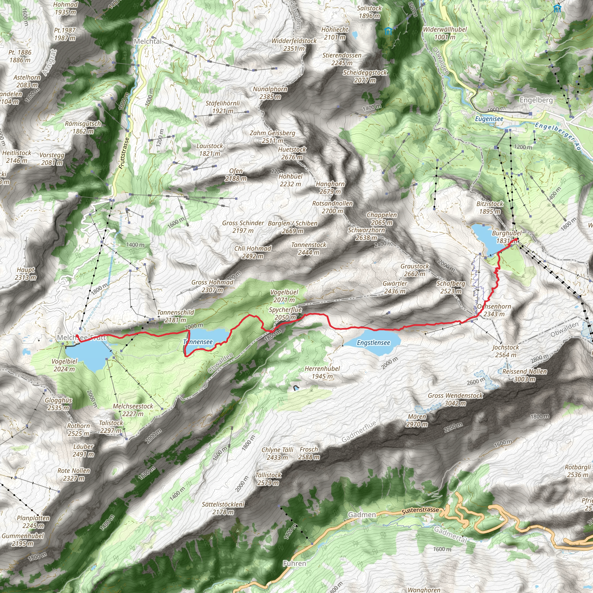 Vier-Seen-Wanderung mobile static map