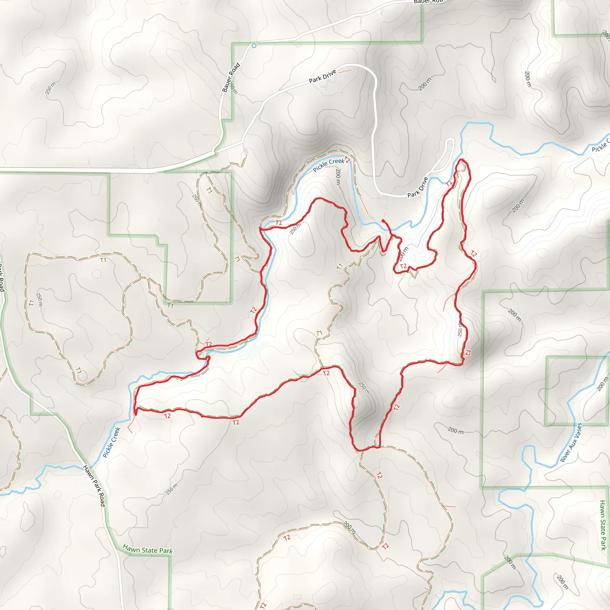 Whispering Pine Trail and Whispering Pine Trail - North Loop mobile static map