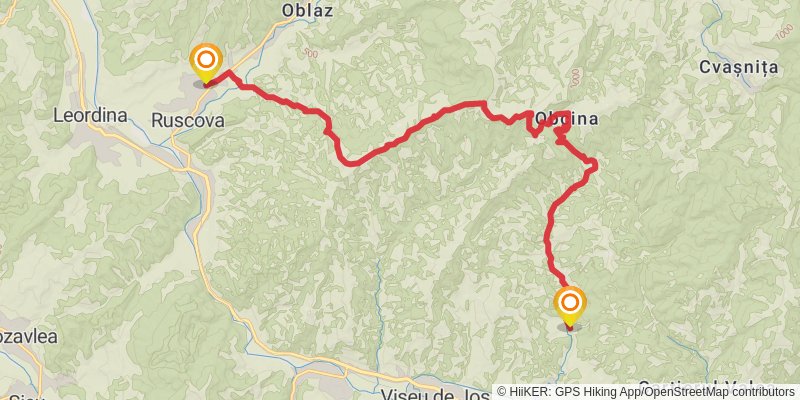 Trans Carpathian Hike stage 61 Map