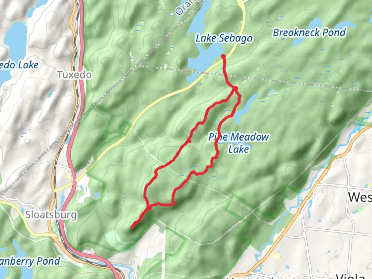 An image depicting the trail Diamond Mountain Loop via Seven Hill and its surrounding area.