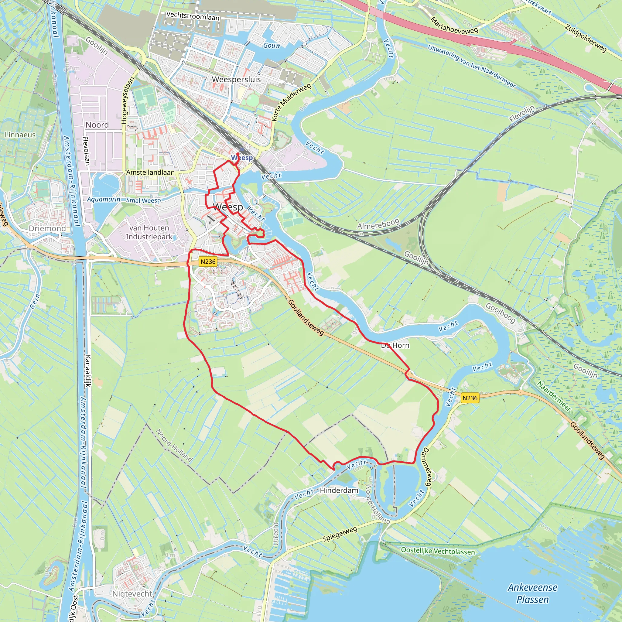 Aetsveld Route and Ultrechtse Weg Loop mobile static map