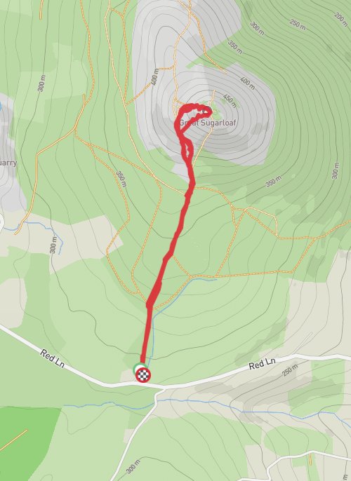 A map preview of the recording sugar loaf 😋 .
