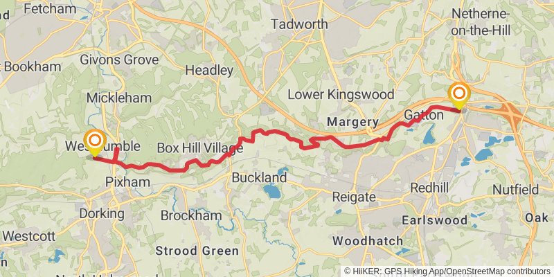North Downs Way stage 3 Map
