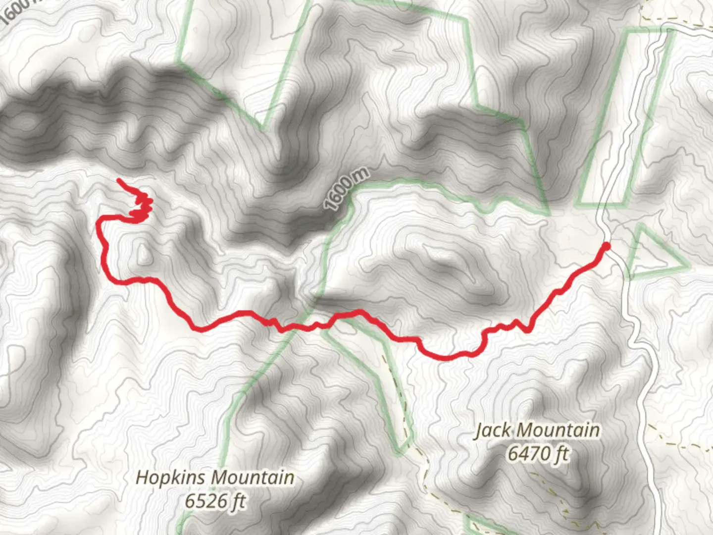 An image depicting the trail Hell's Hole Trail and its surrounding area.