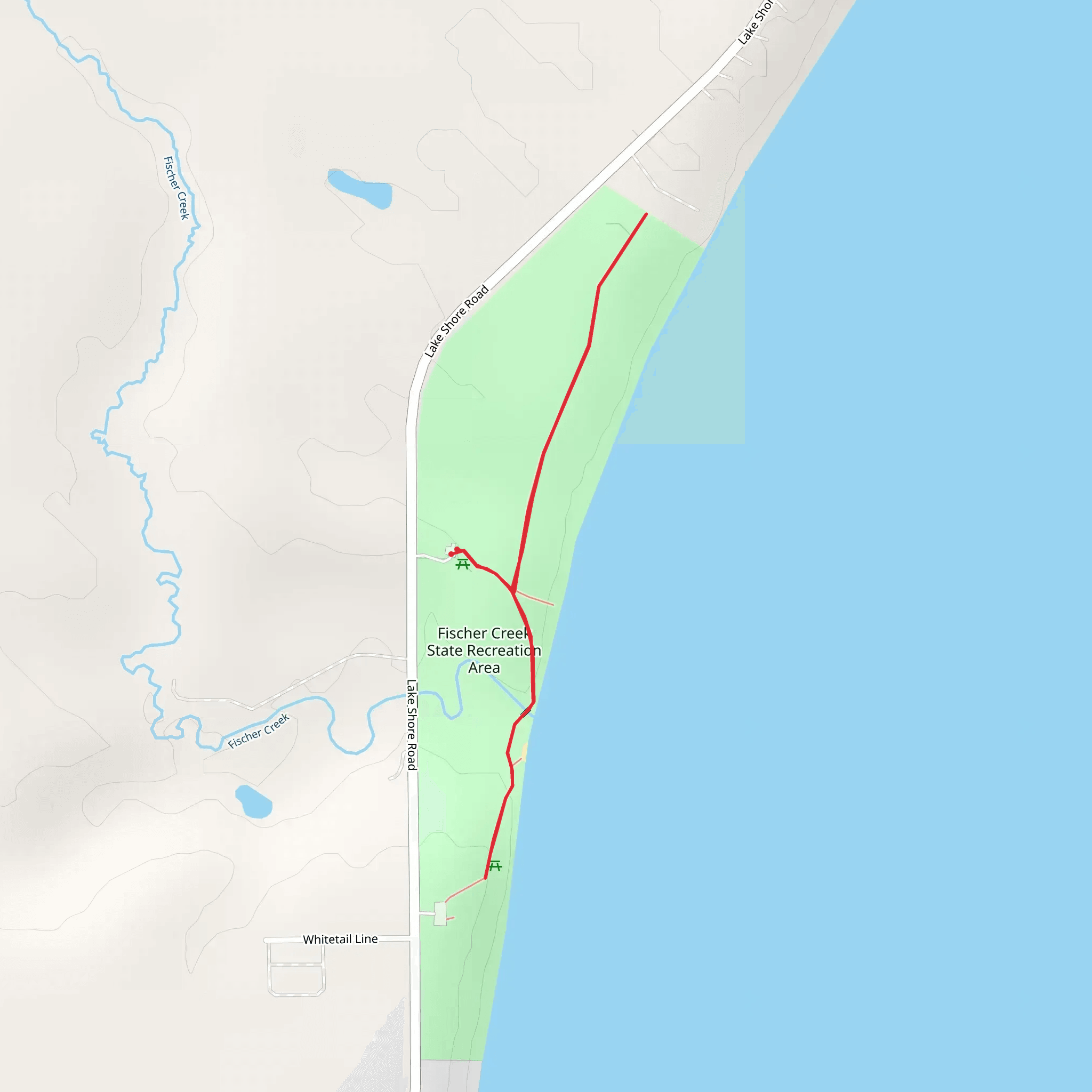 Fischer Creek State Recreation Area mobile static map