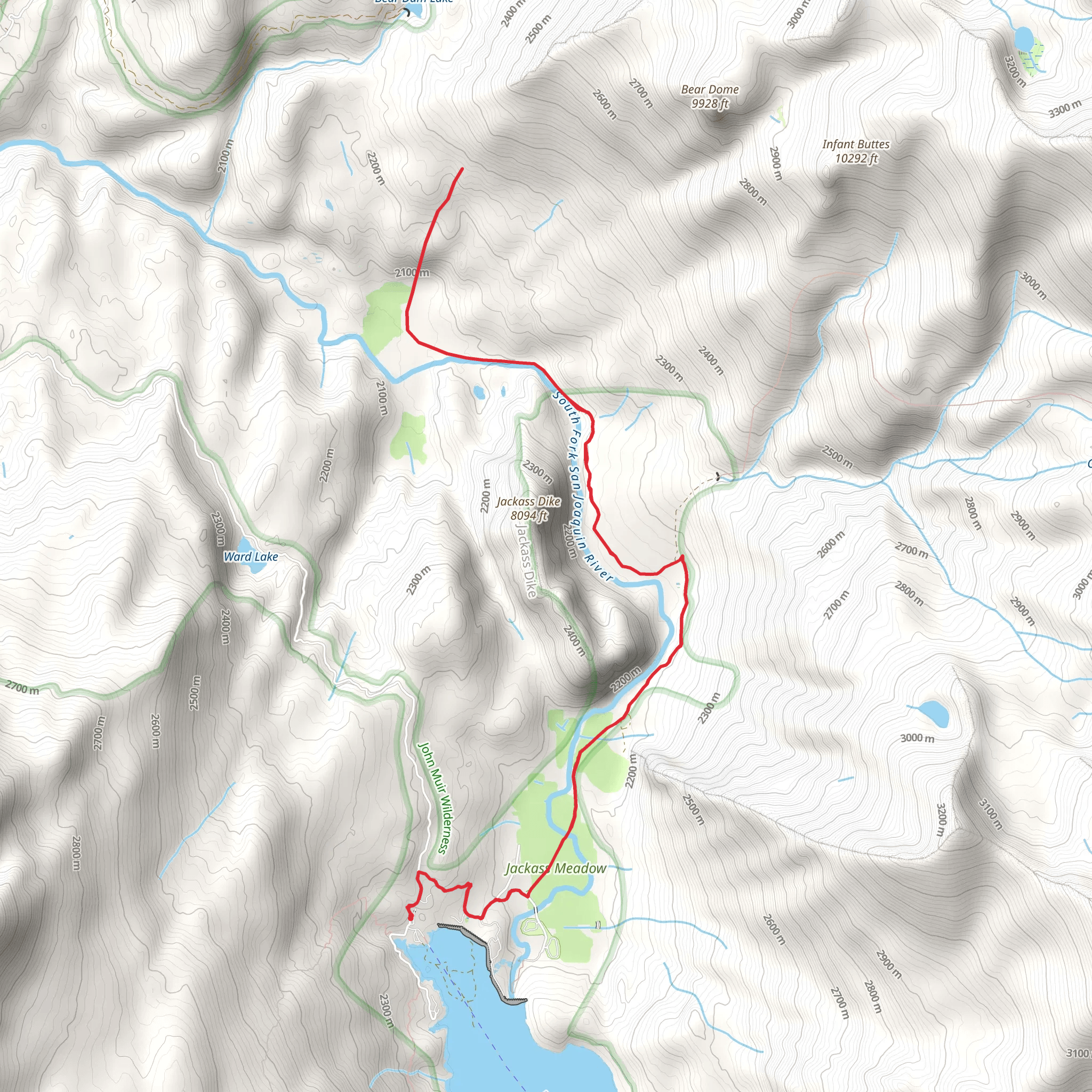 Poison Meadow Trail mobile static map