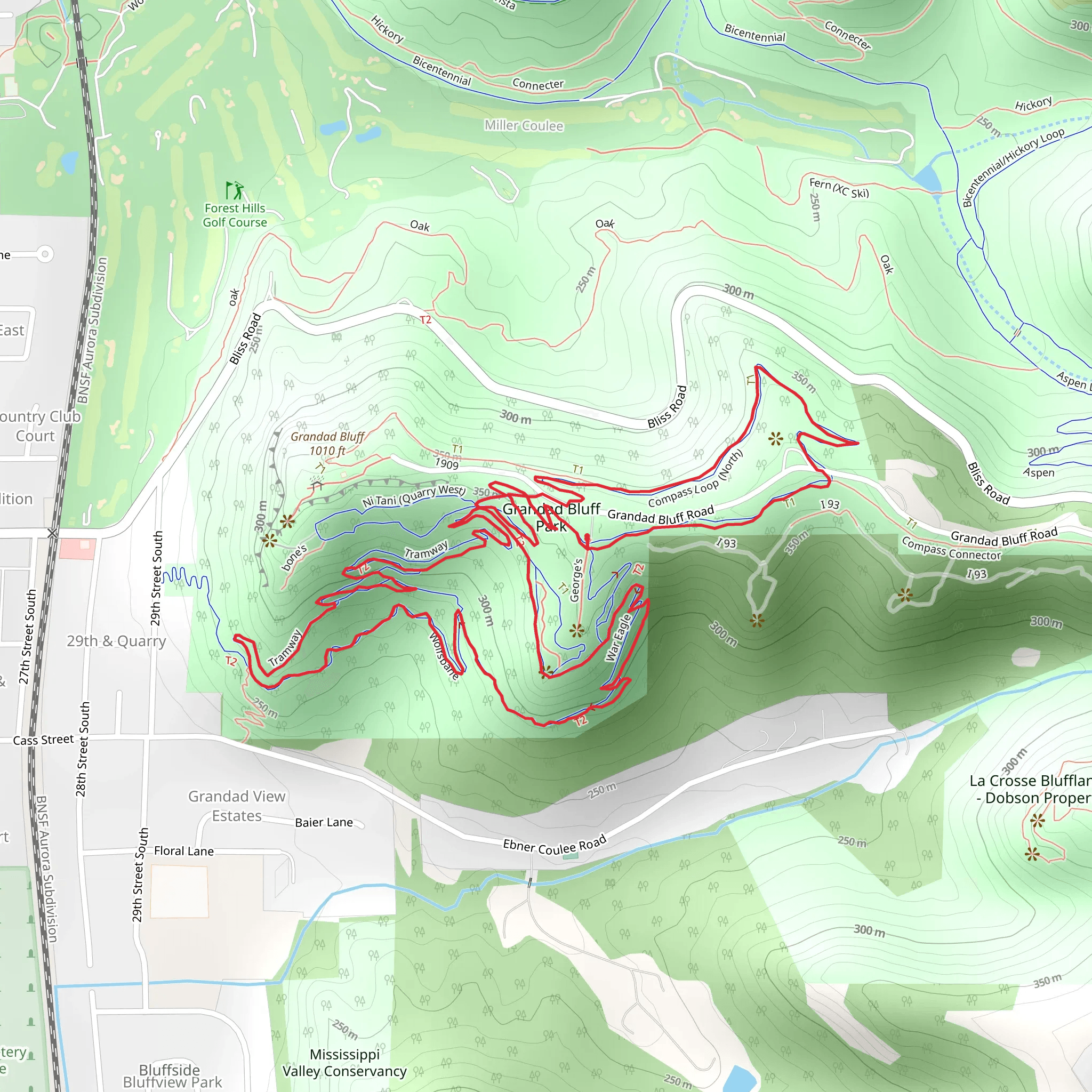 Compass South, Tramway and War Eagle Loop mobile static map
