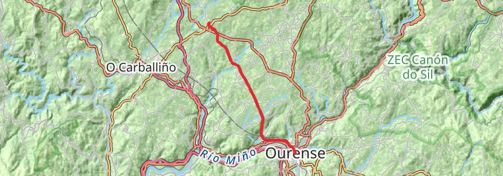 Camino Portugues do Interior stage 17 Map