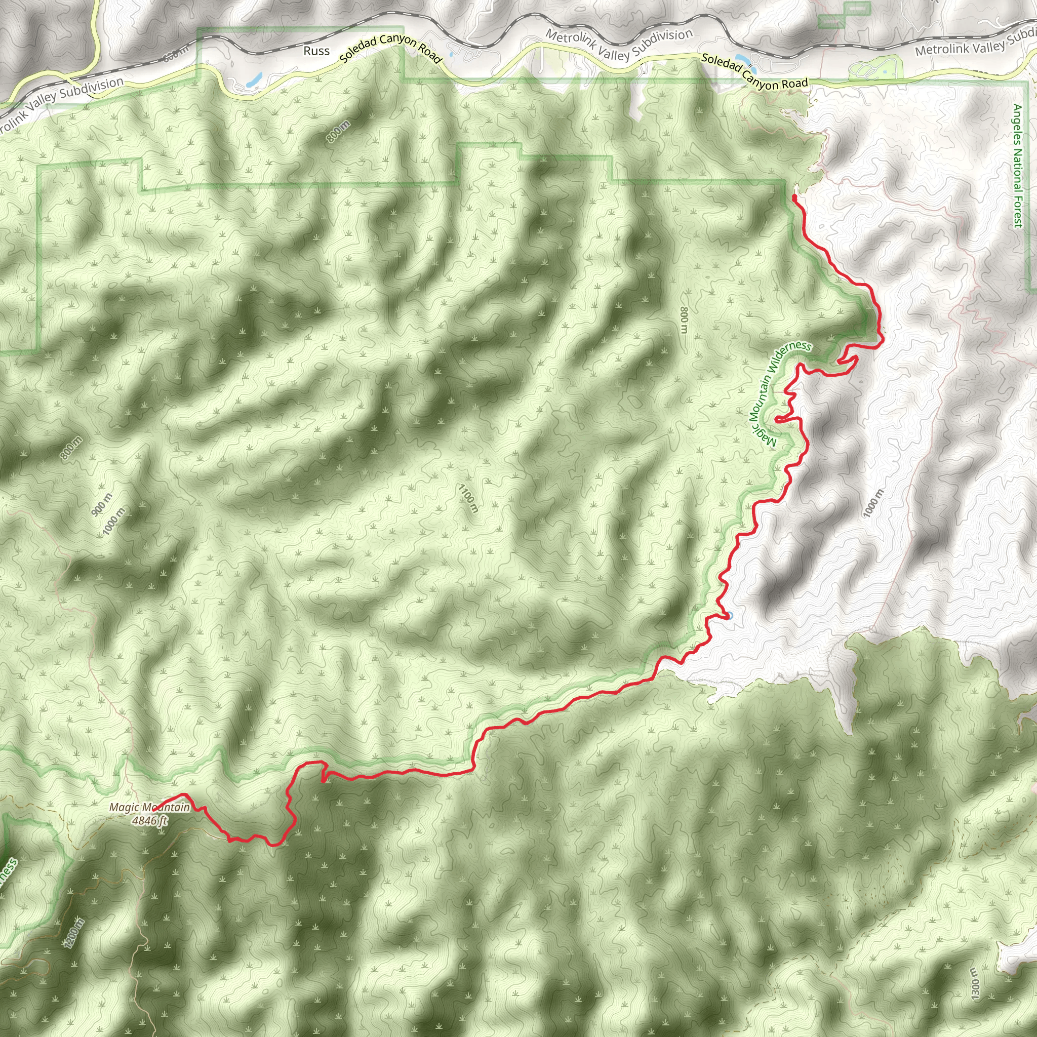 Magic Mountain mobile static map
