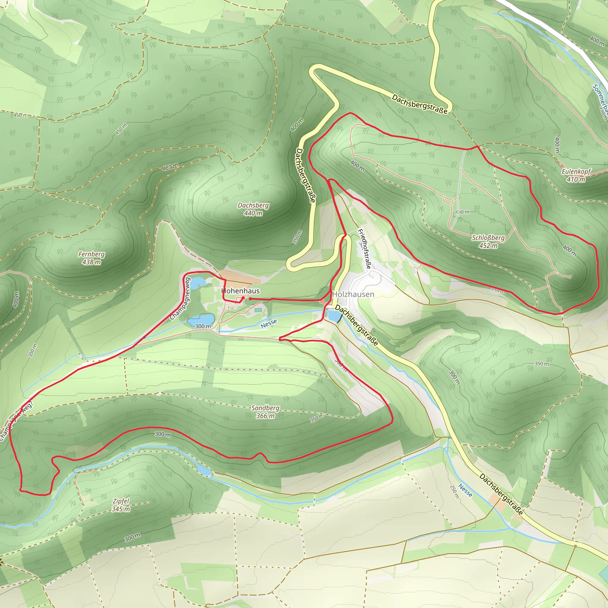 Holzhausen Loop mobile static map