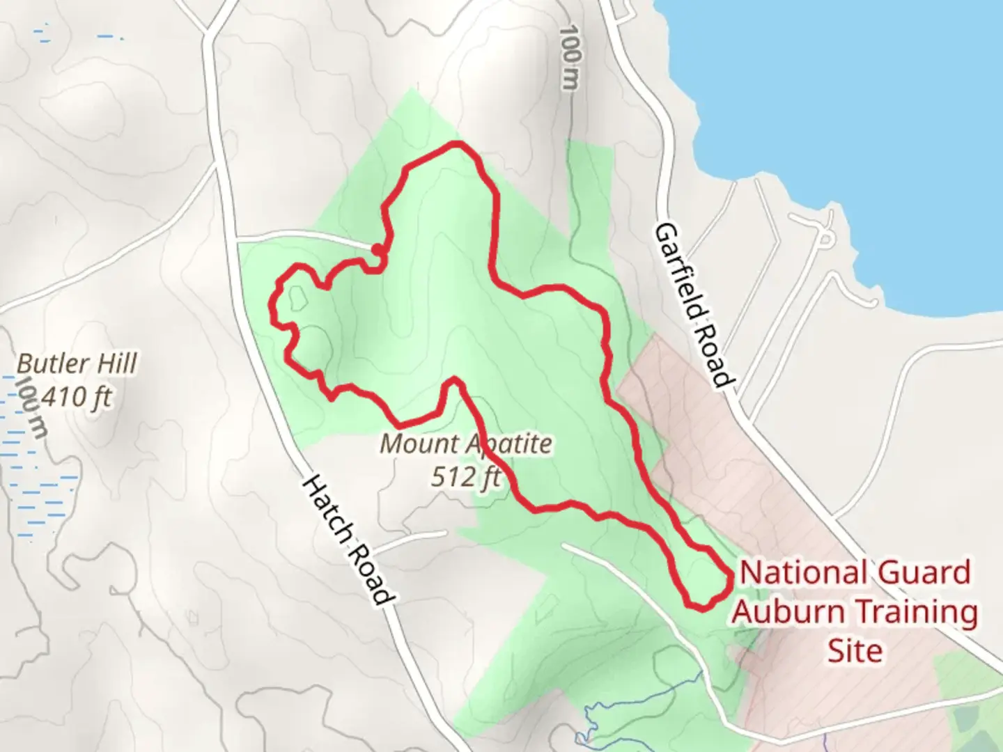 An image depicting the trail Mount Apatite Loop Trail and its surrounding area.