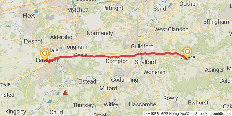 Pilgrims Way stage 3 Map