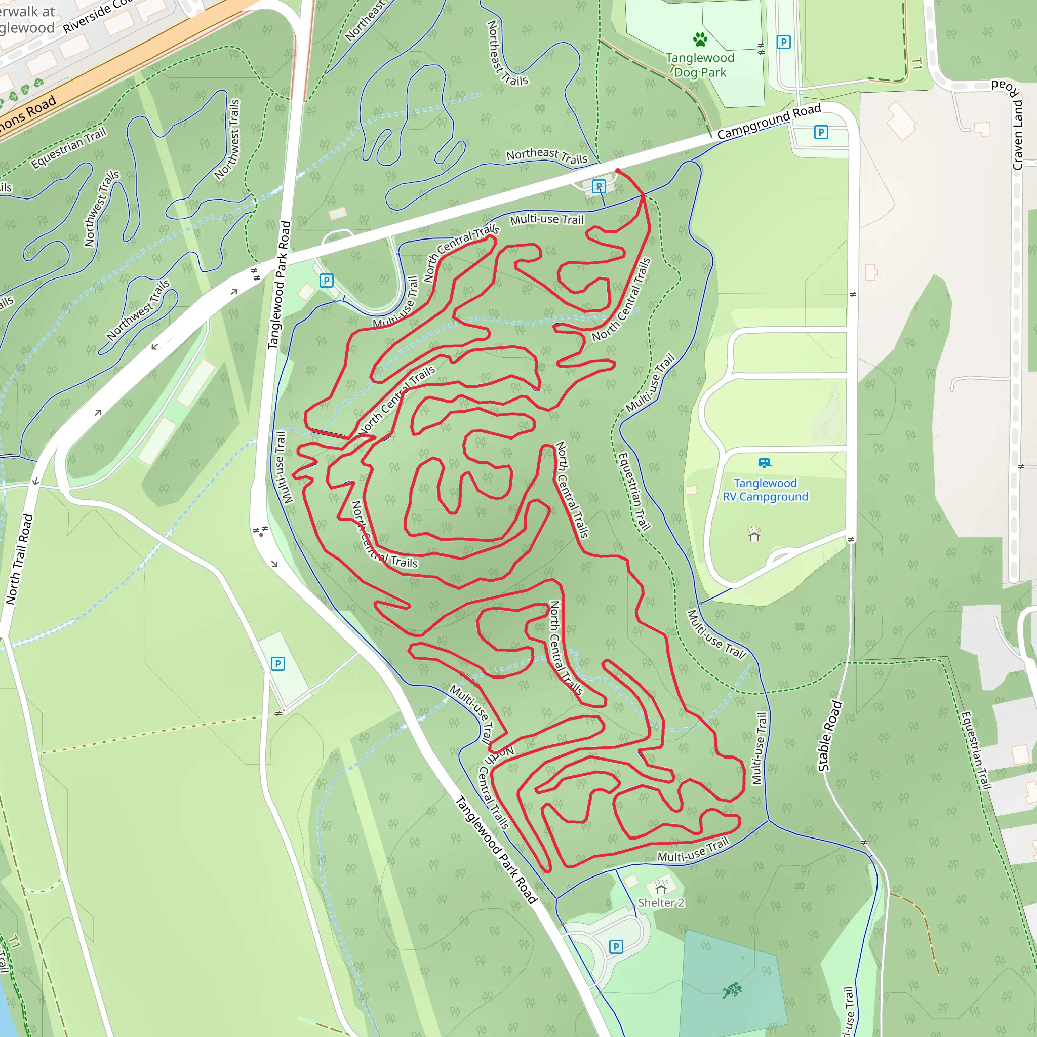 North Central Loop Trail mobile static map