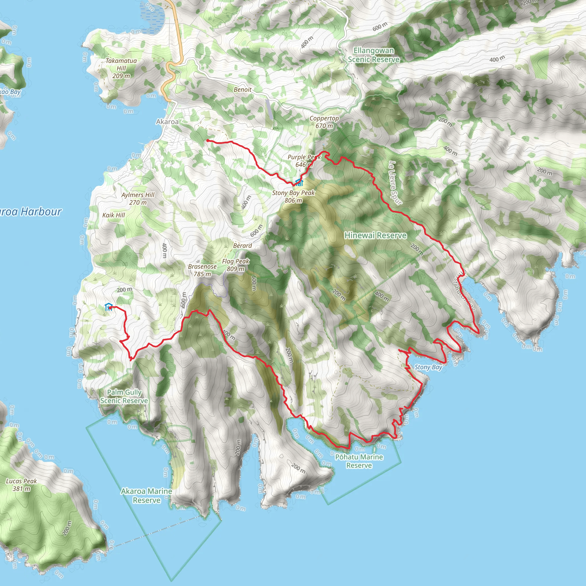 Banks Peninsula Track mobile static map