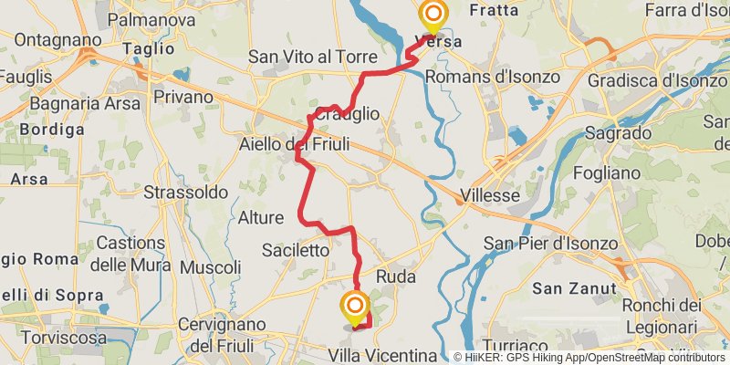 Cammino Celeste stage 2 Map