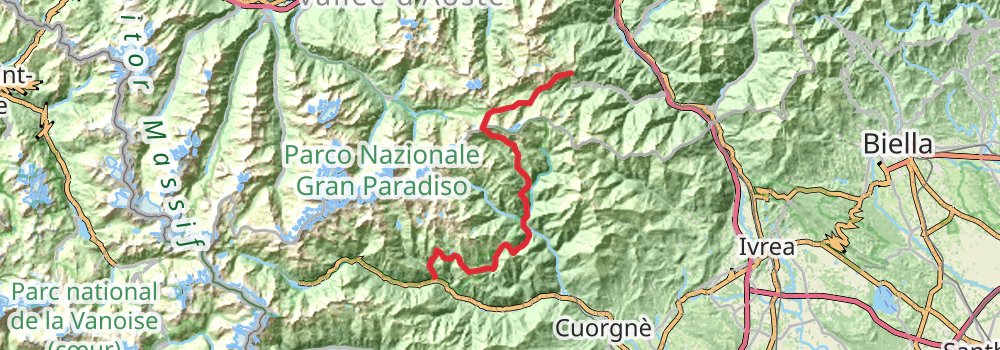 Via Alpina - Blue Trail stage 11 Map