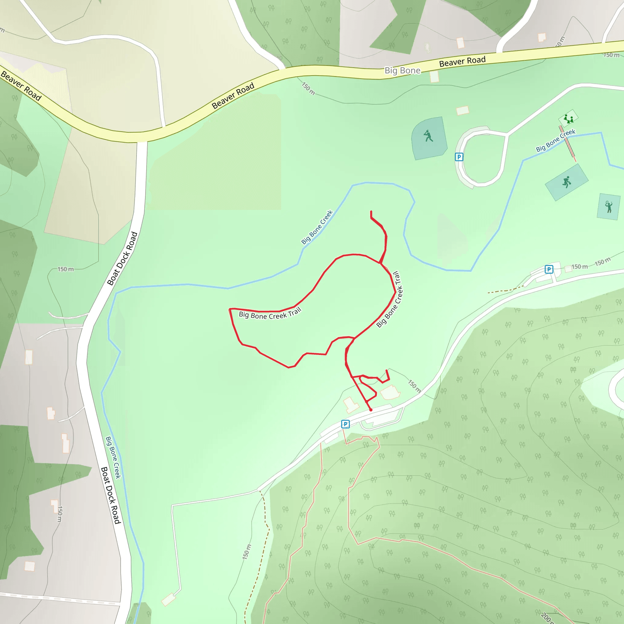 Big Bone Creek Loop Trail mobile static map