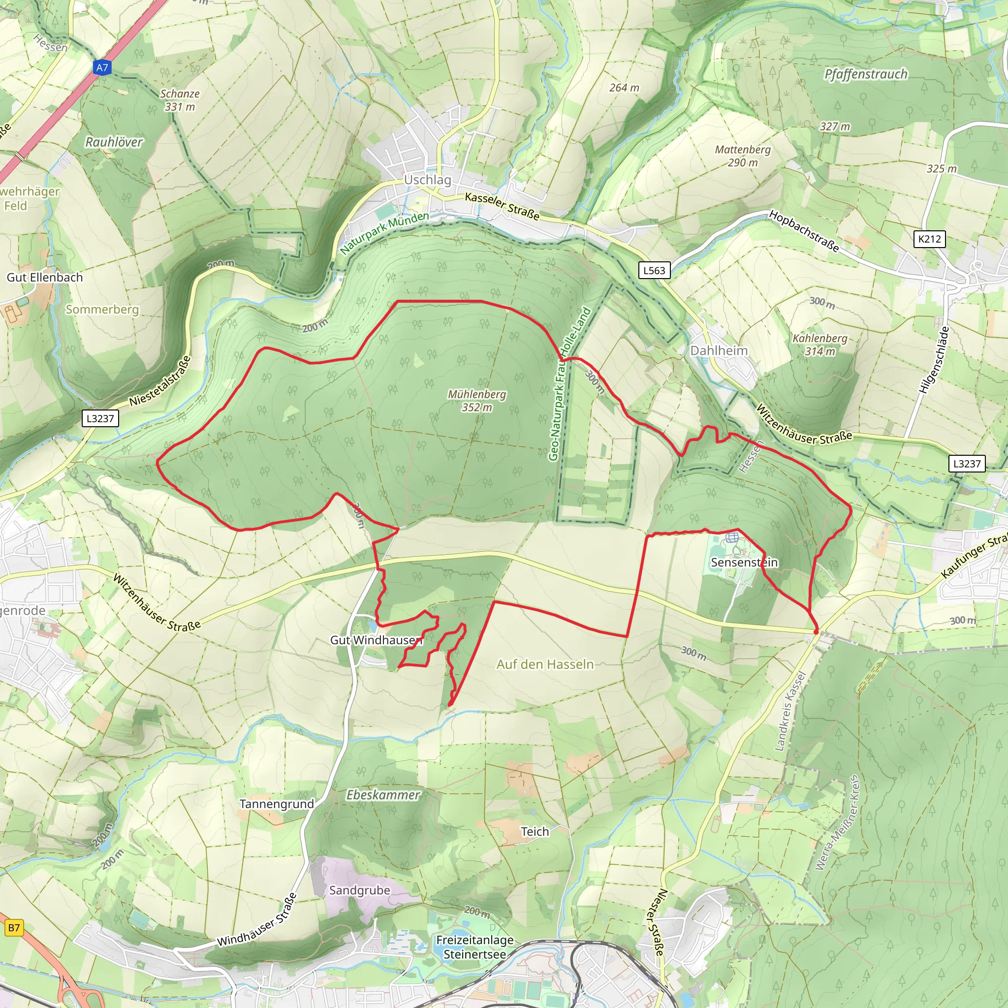 Gerholdsberg and Muhlenberg Loop mobile static map