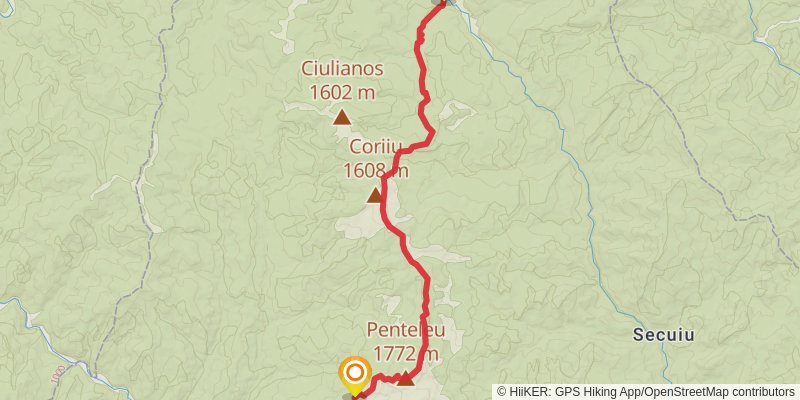 Trans Carpathian Hike stage 88 Map
