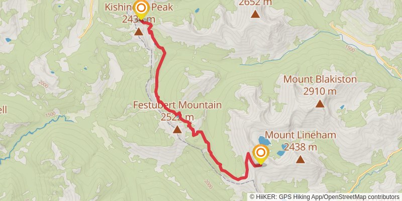 Great Divide Trail stage 4 Map