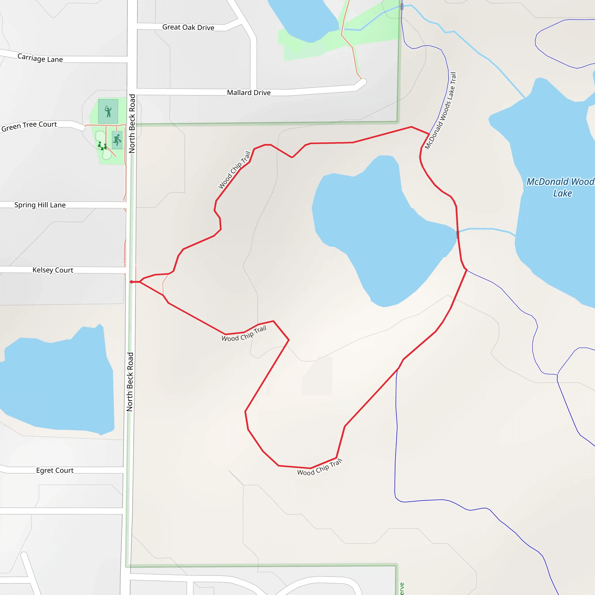Wood Chip Loop Trail mobile static map