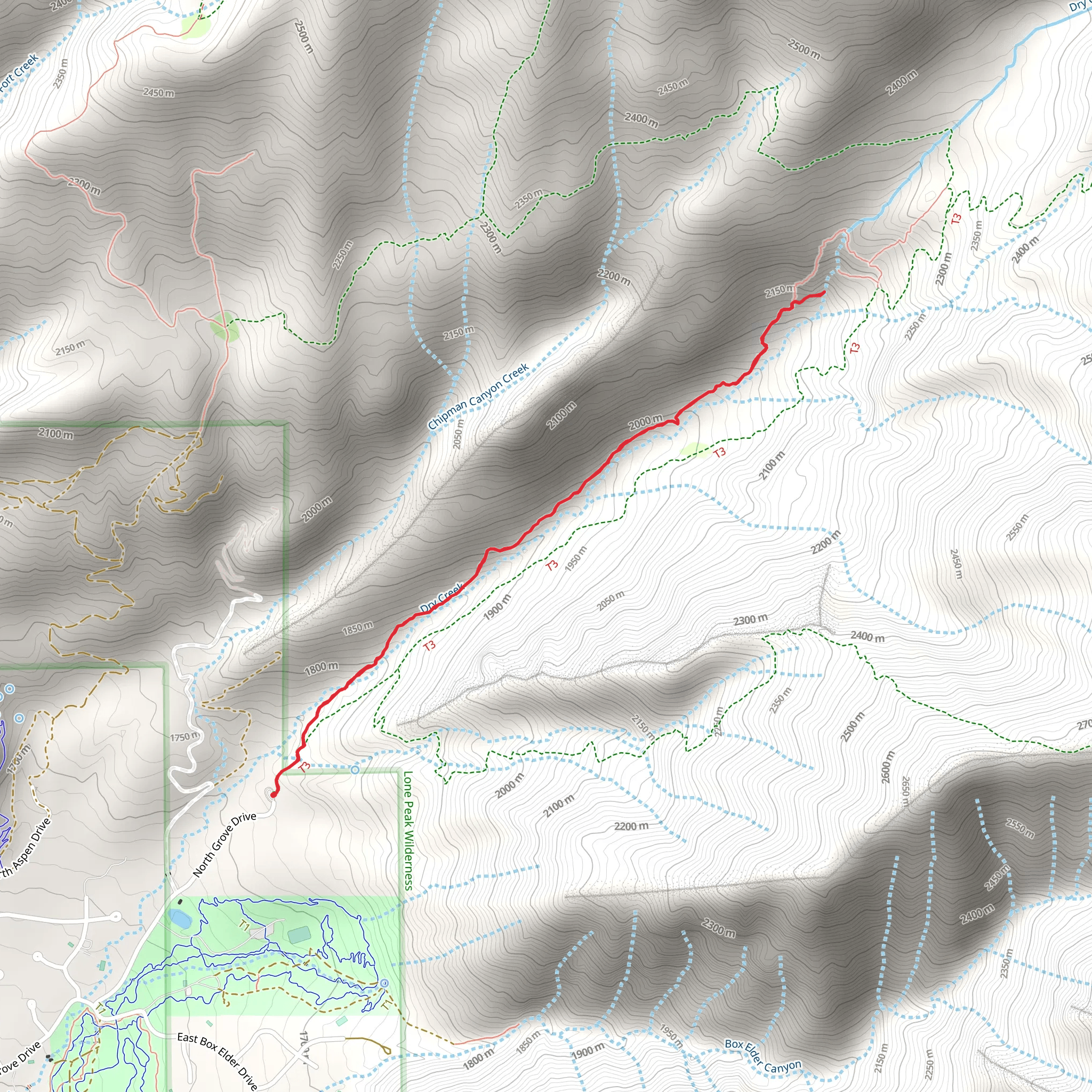 Dry Creek mobile static map