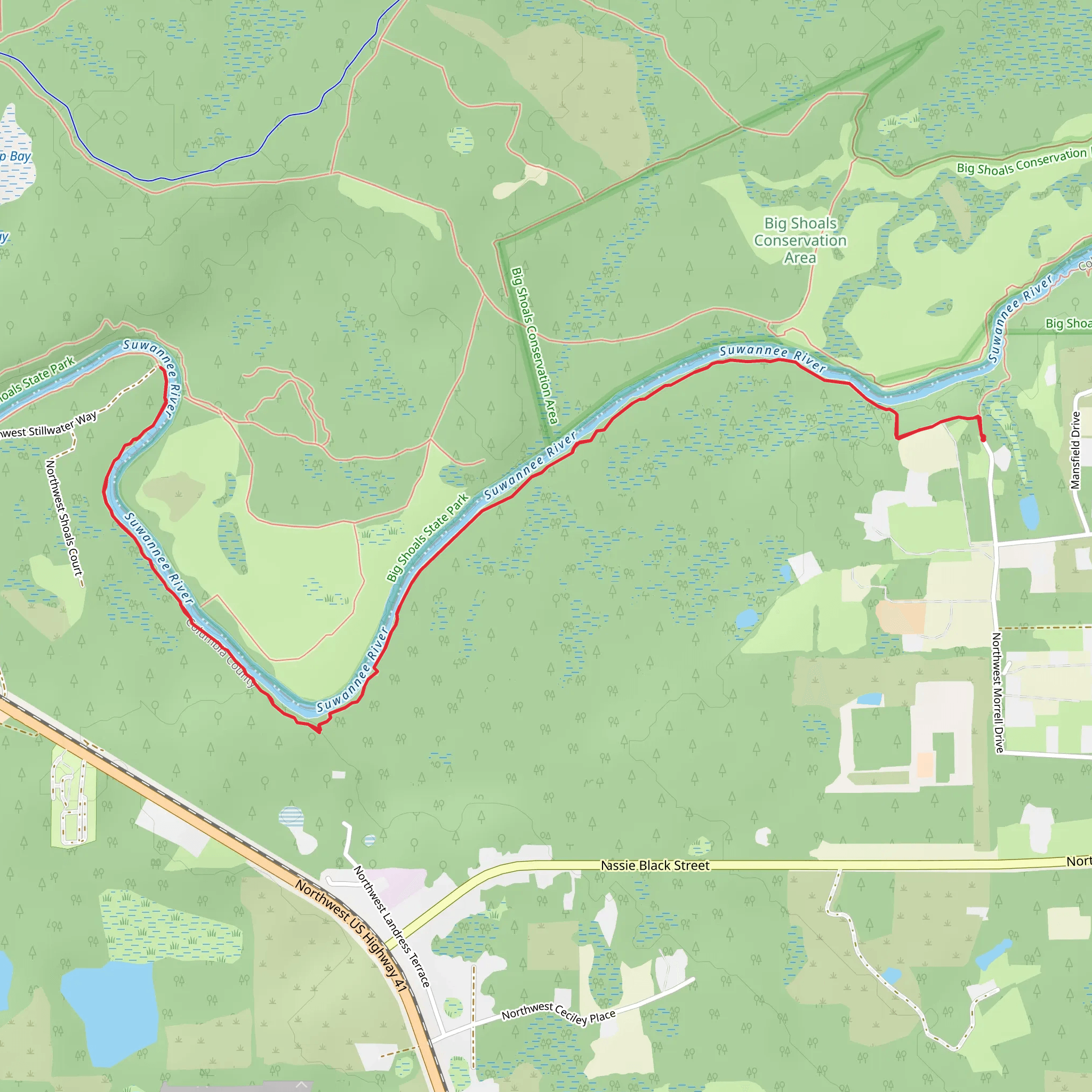 Suwannee River Walk mobile static map
