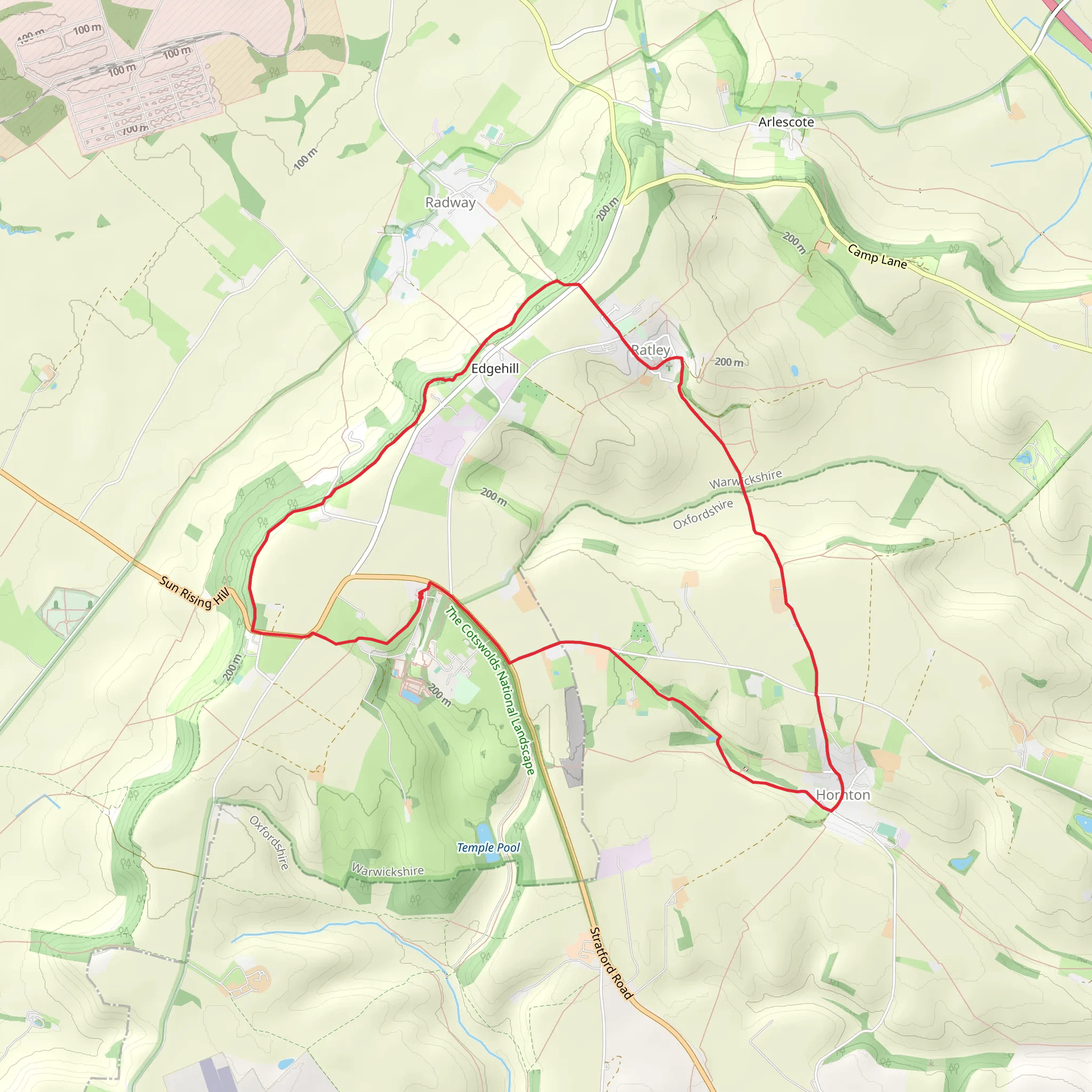 Edge Hill and Upton House mobile static map