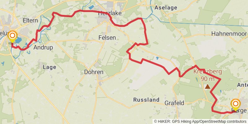 Hunenweg stage 5 Map