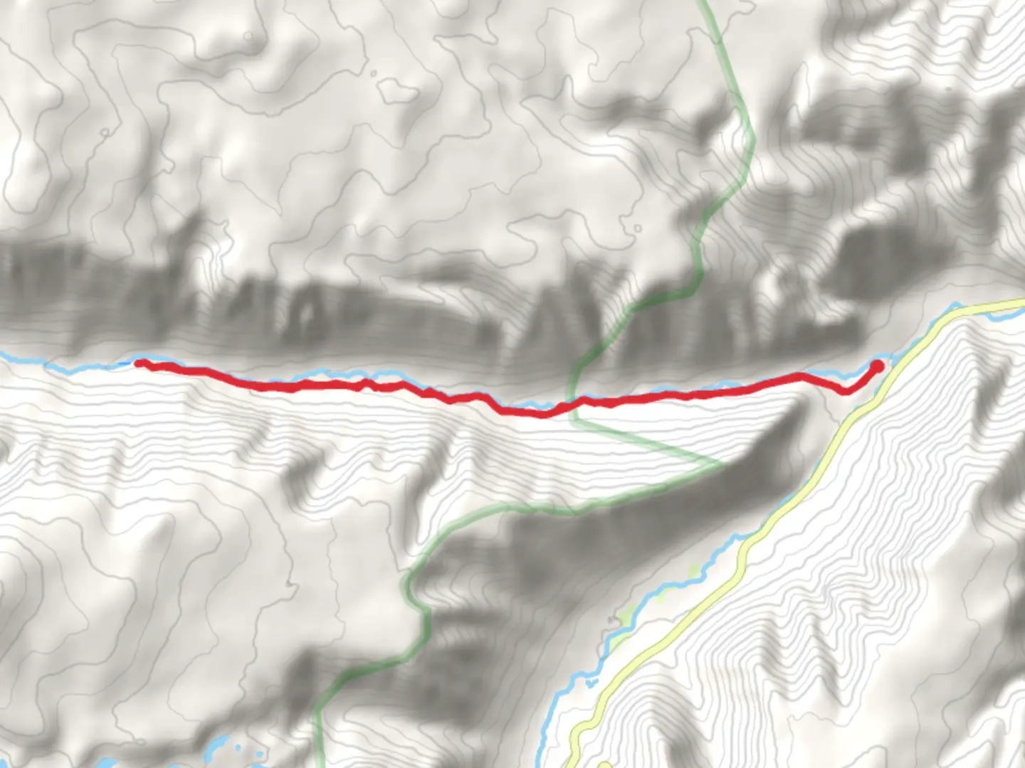 An image depicting the trail Lower Lake Fork and Lake Fork Trail and its surrounding area.