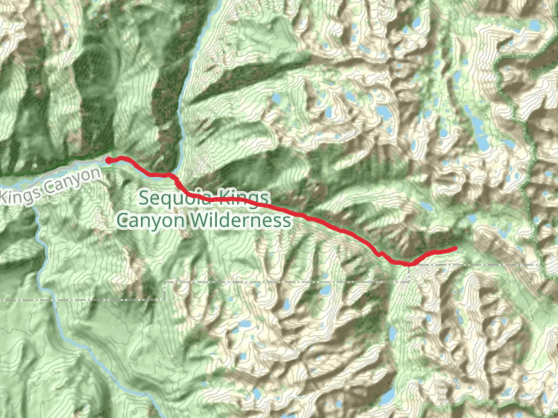 Paradise Valley Trail and Bubbs Creek Trail