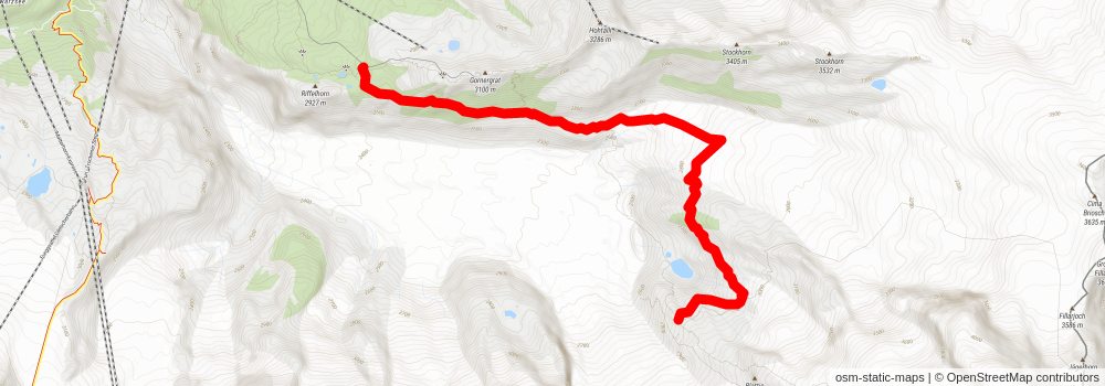 Glacier trek to the Monte Rosa Hut Nr 21a stage 2 Map