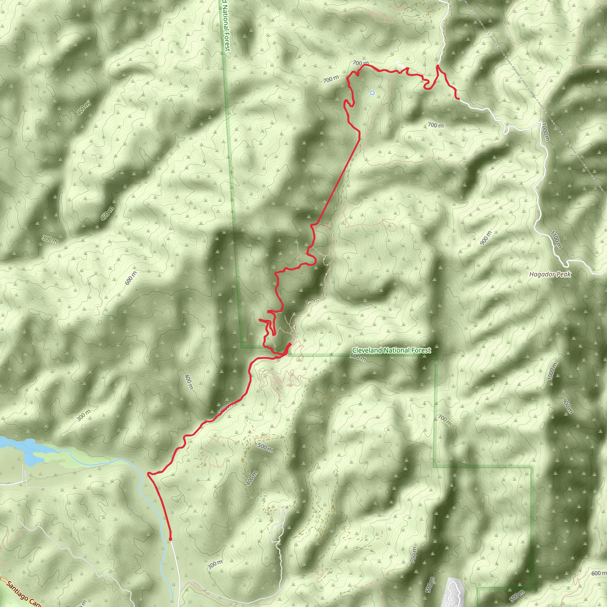 Black Star Canyon Road mobile static map