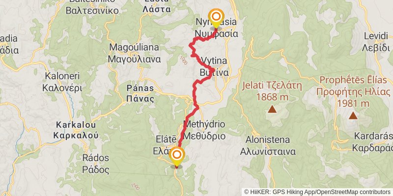 Menalon Trail stage 3 Map