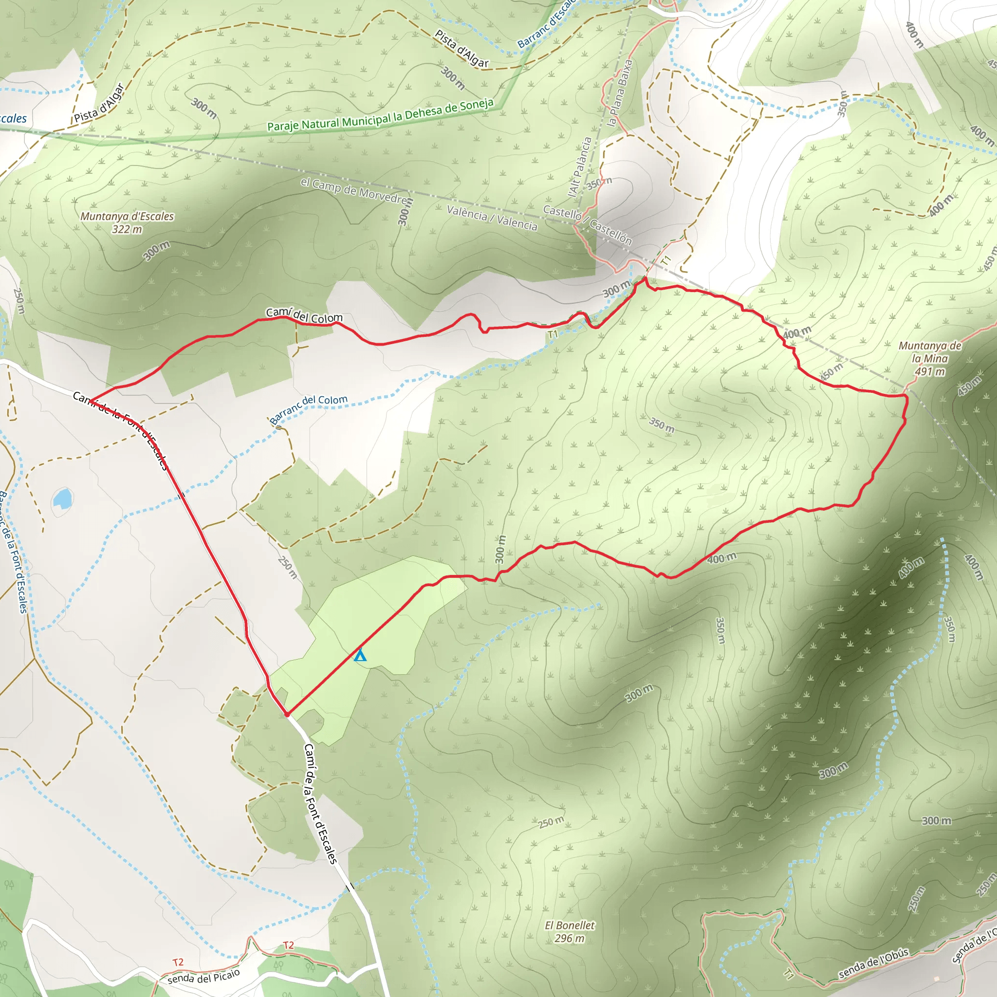 Path of Les Escales PR CV 364 mobile static map