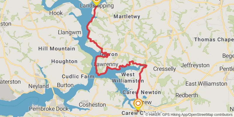 South Landsker Loop via Landsker Borderlands Trail stage 5 Map