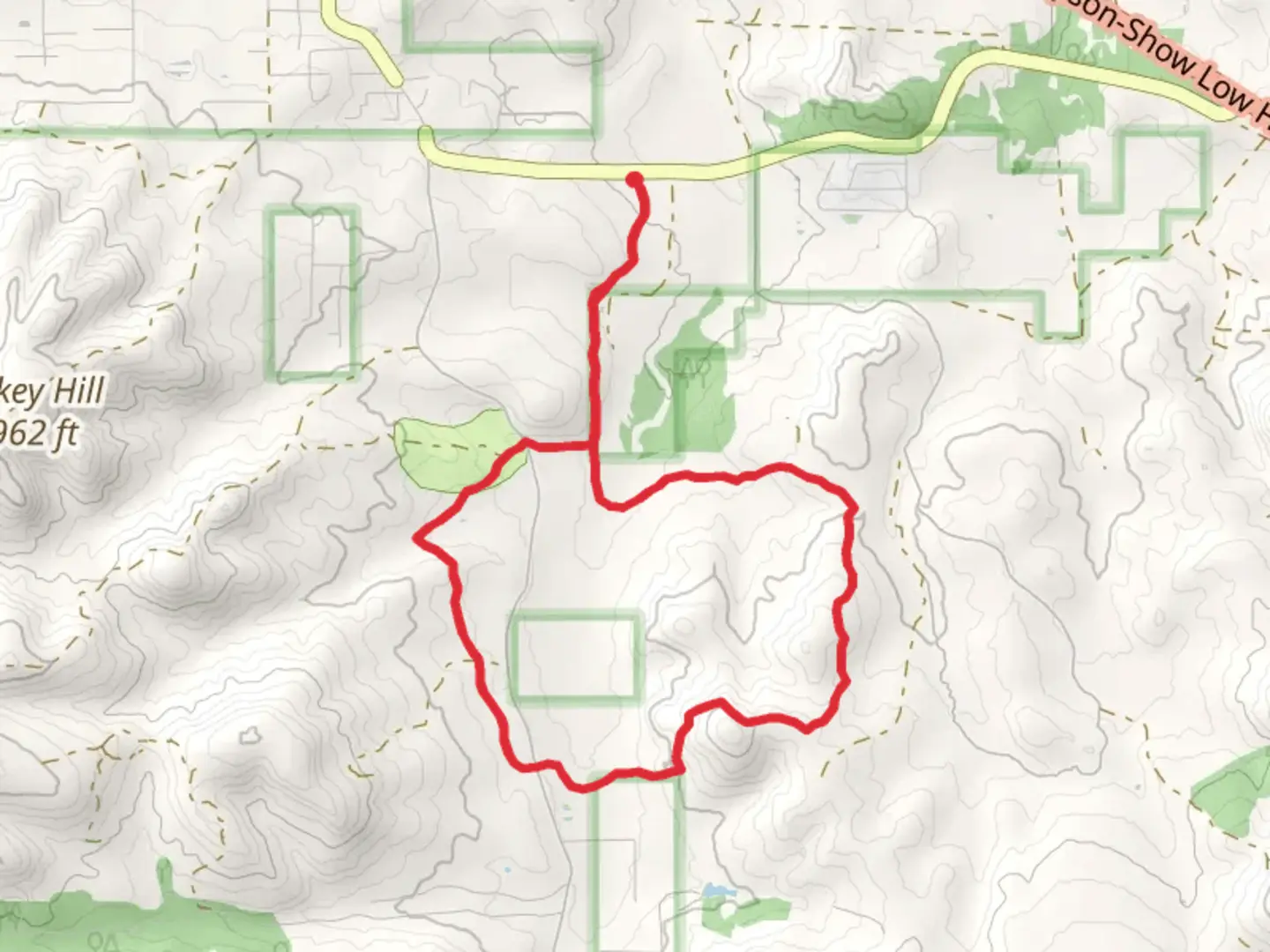 An image depicting the trail Juniper Ridge Short Loop Trail and its surrounding area.
