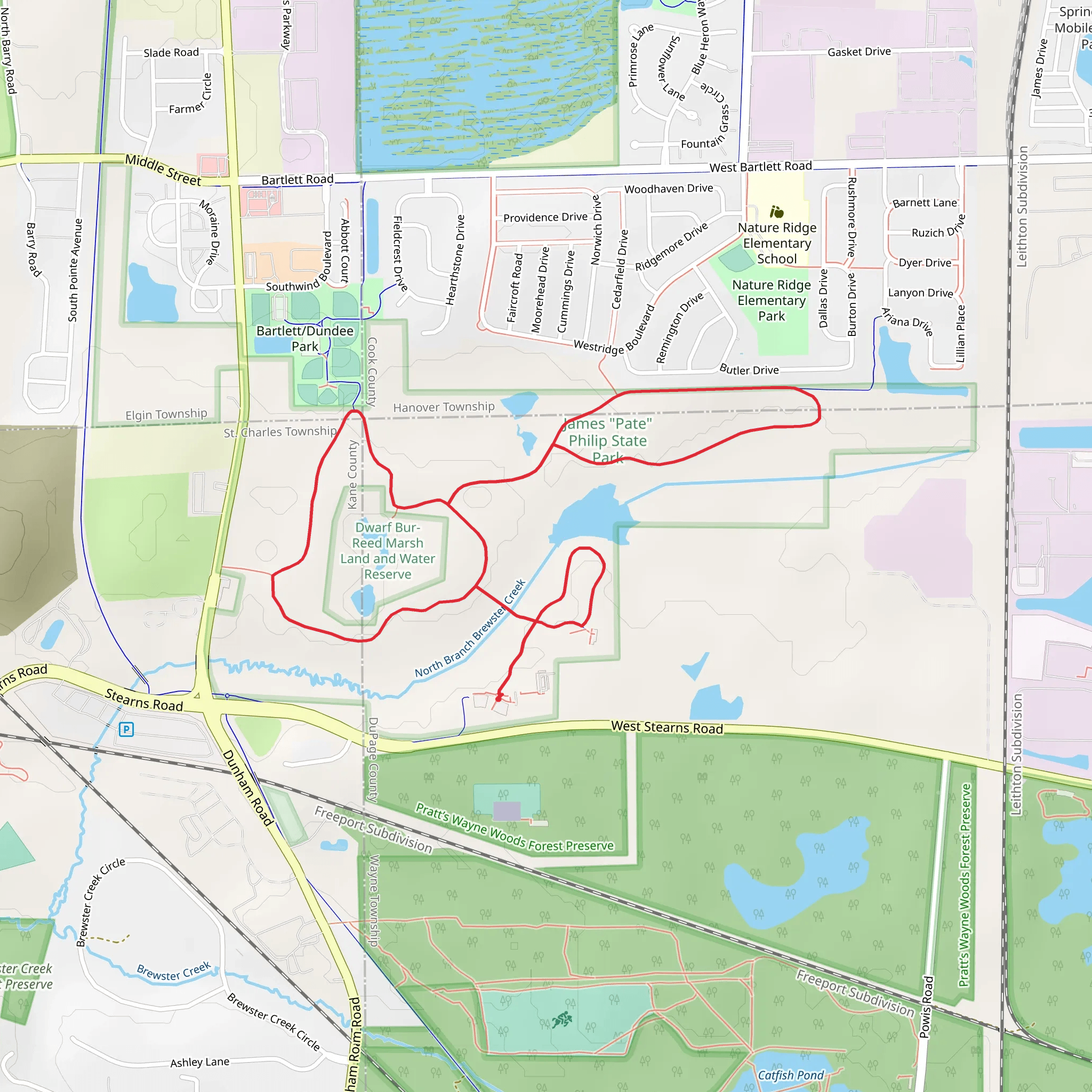 Indigo - Blazing Star - Bluestem Loop Trail mobile static map