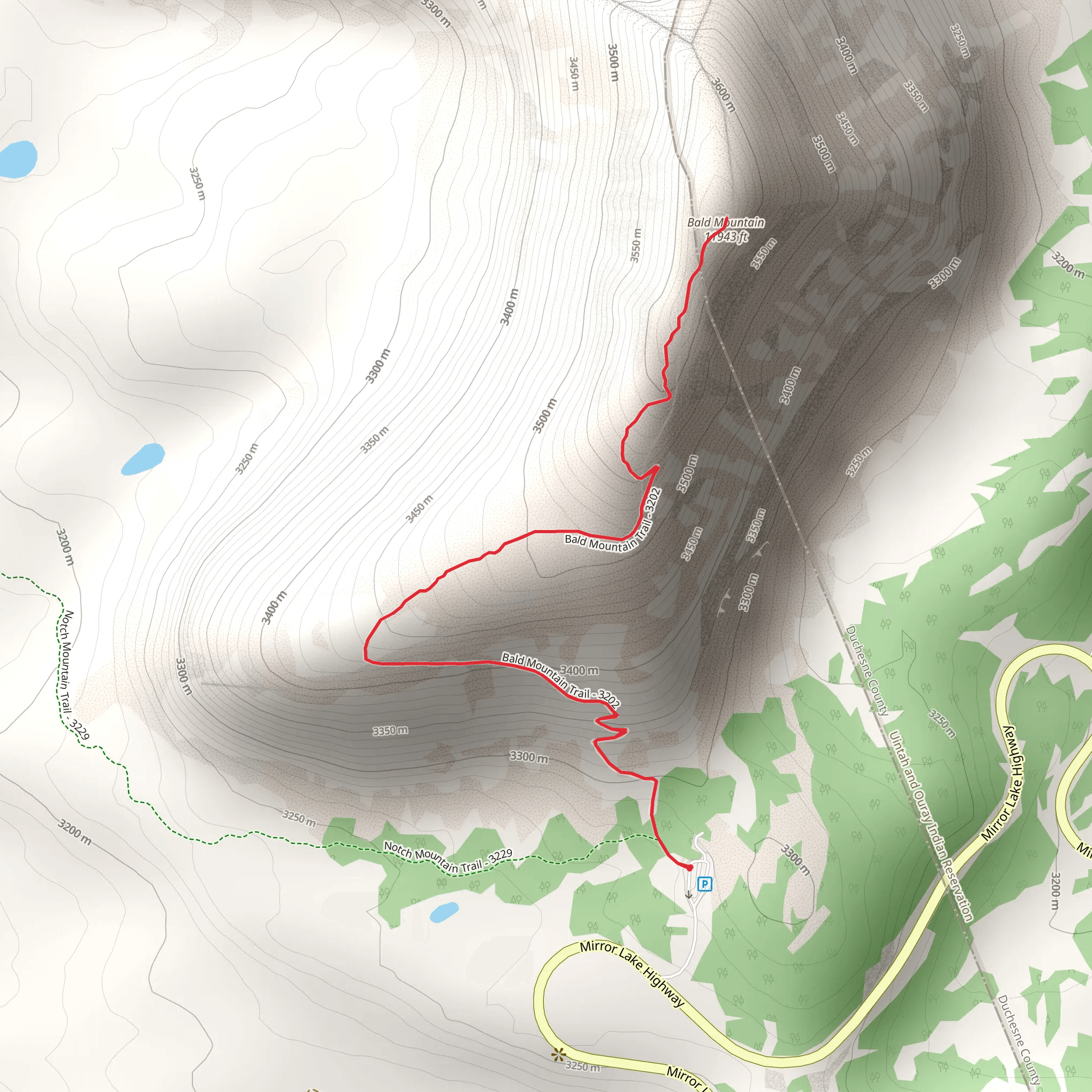 Bald Mountain Trail mobile static map
