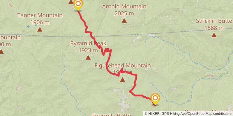 Siskiyou Boundary Trail stage 2 Map