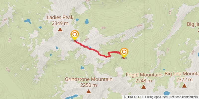 Icicle Ridge Trail stage 5 Map