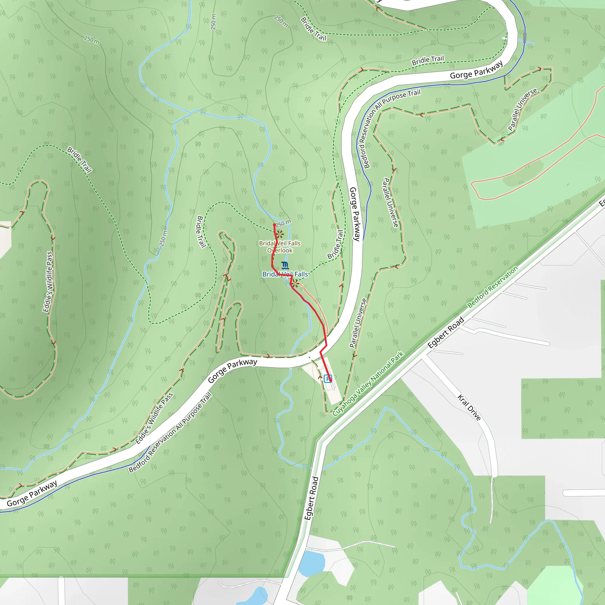 Bridle Trail from Gorge Parkway mobile static map