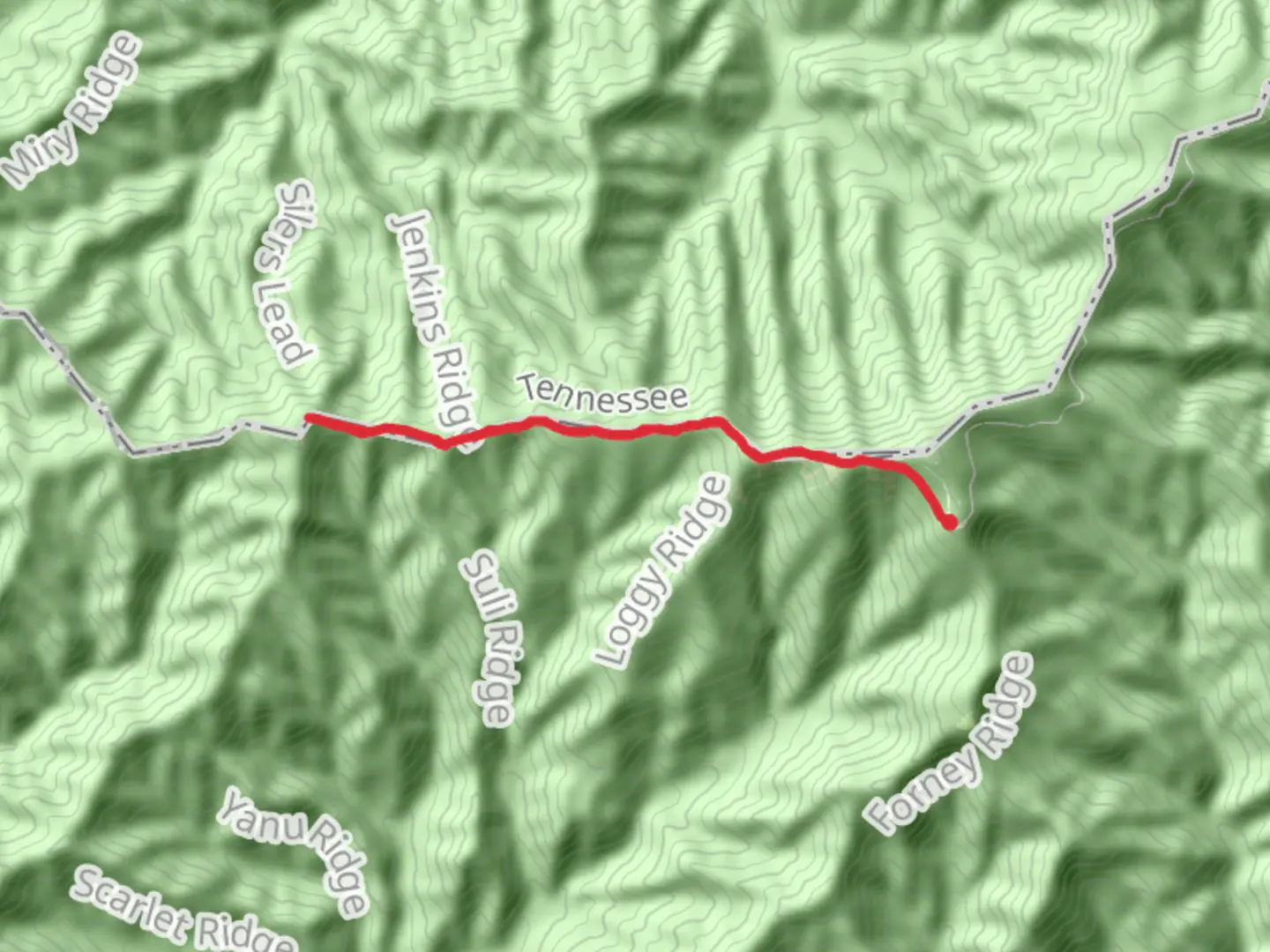 An image depicting the trail Mt Buckley, Jenkins Knob and Silers Bald via Appalachian Trail and its surrounding area.