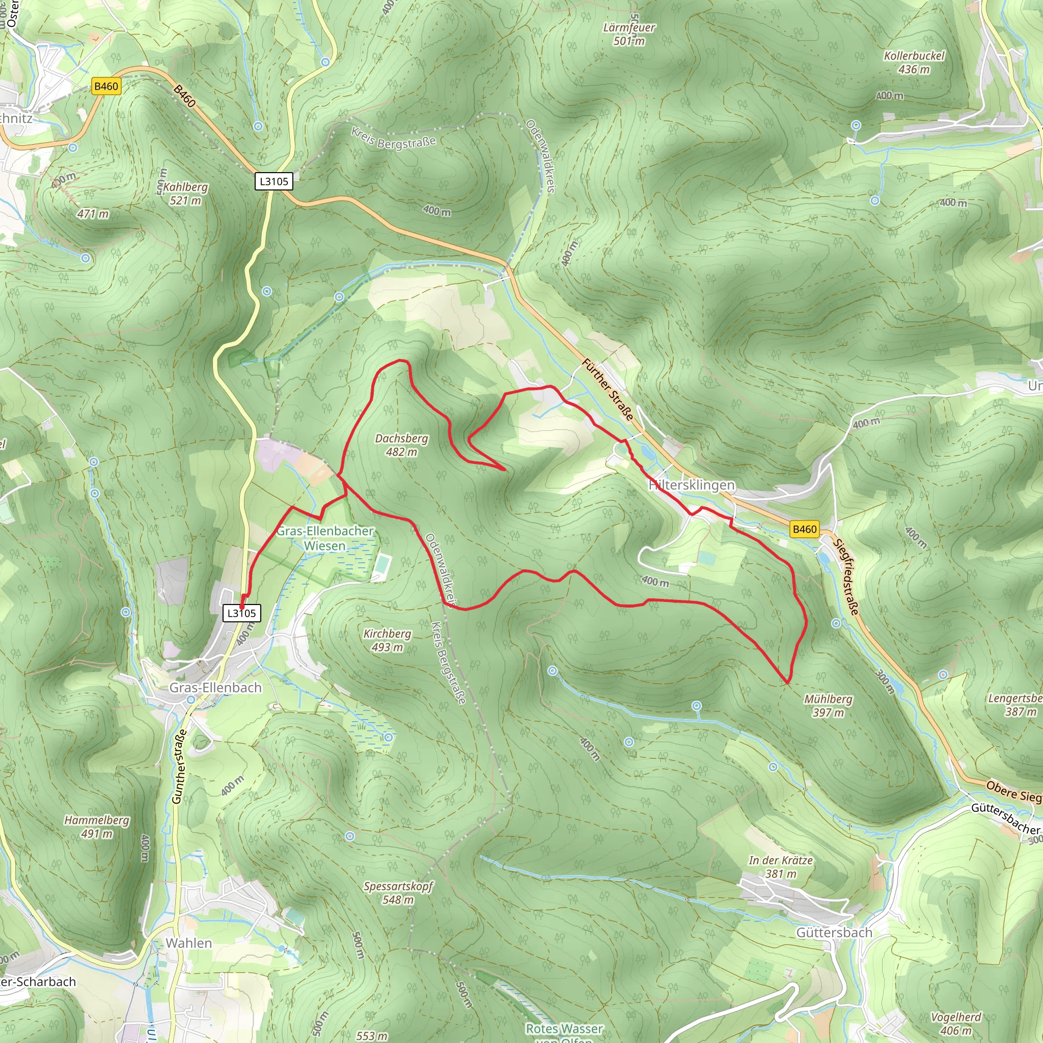 Dachsberg Weg Loop mobile static map