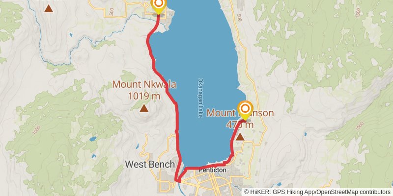 Kettle Valley Rail Trail stage 20 Map