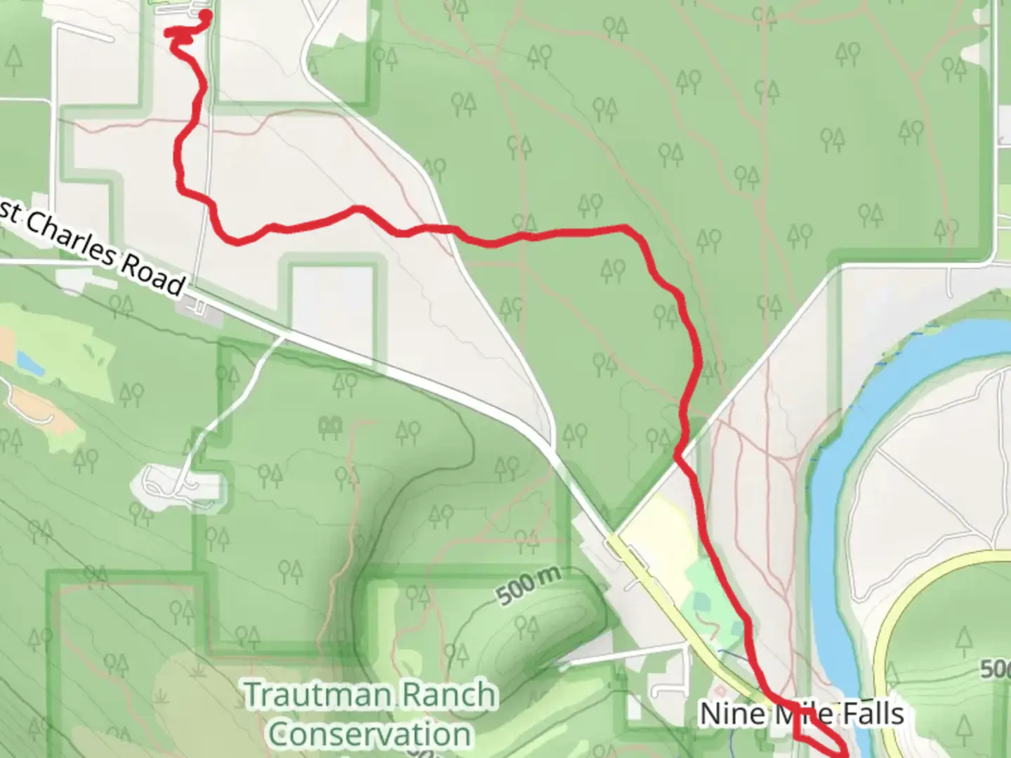 An image depicting the trail Centennial Trail and Sontag Park and its surrounding area.