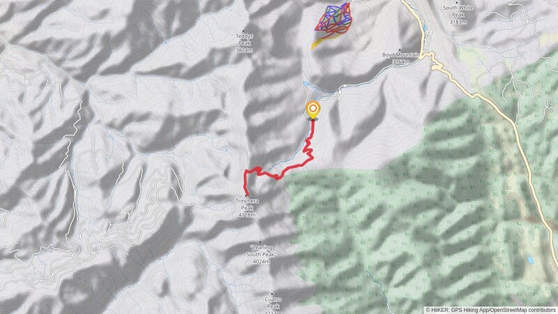 Trinchera Peak from Blue Lake Campground mobile static map