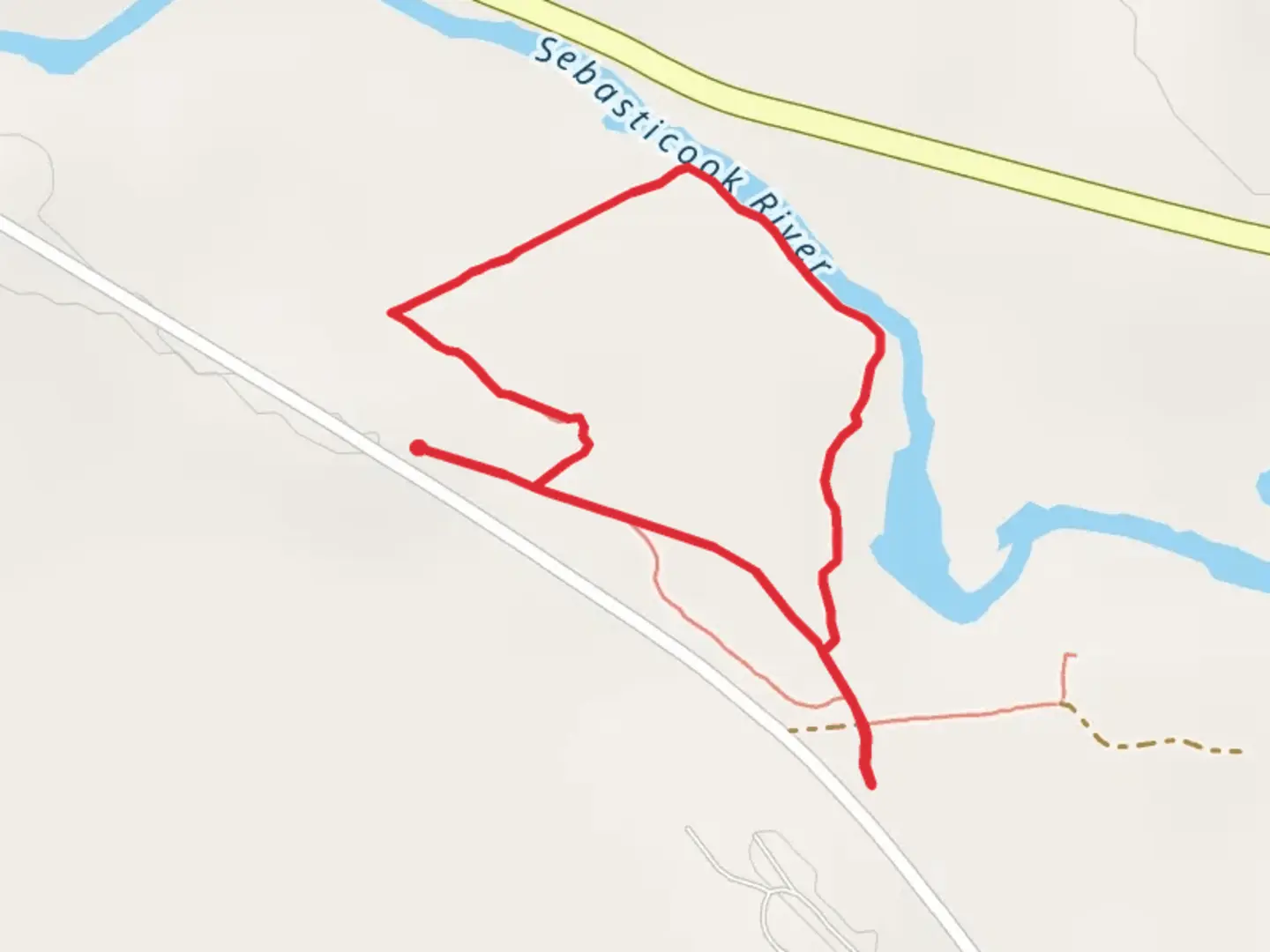 An image depicting the trail Peltoma Woods Trail Loop and its surrounding area.