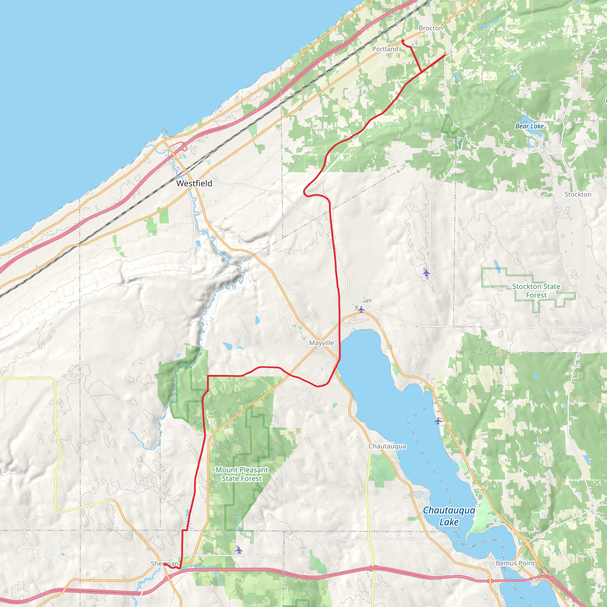 Chautauqua Area Recreational Trail mobile static map