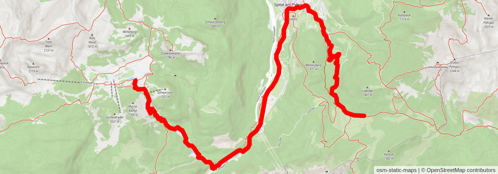 Northern Alpine Trail stage 15 Map